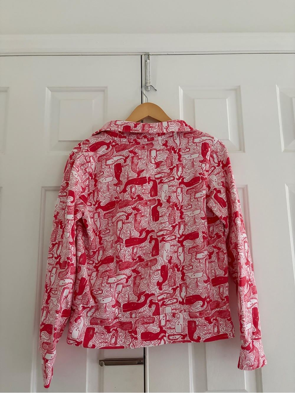 Pink & White Patterned Pullover Jacket - Picture 3 of 3
